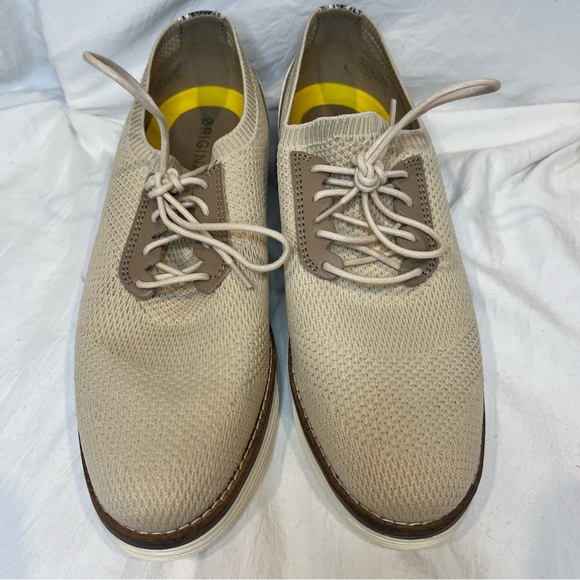 Cole Haan Original Grand Meridian Shoe Women 10 Oxford Oat/Snake Sneaker Loafer - Picture 7 of 10